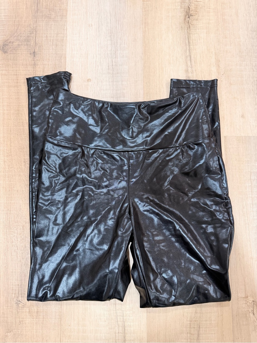 The Limited Black Shiny High-Waist Leggings
